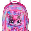 SJ GANG STYLE JAM GANG Trolley Scuola Jack 3 Ruote Cat Led, Fucsia, 3 in 1, Zaino Triplo Uso con Carrello Sganciabile, 33 L, Zaino Scuola Elementare, Zaino Bambina