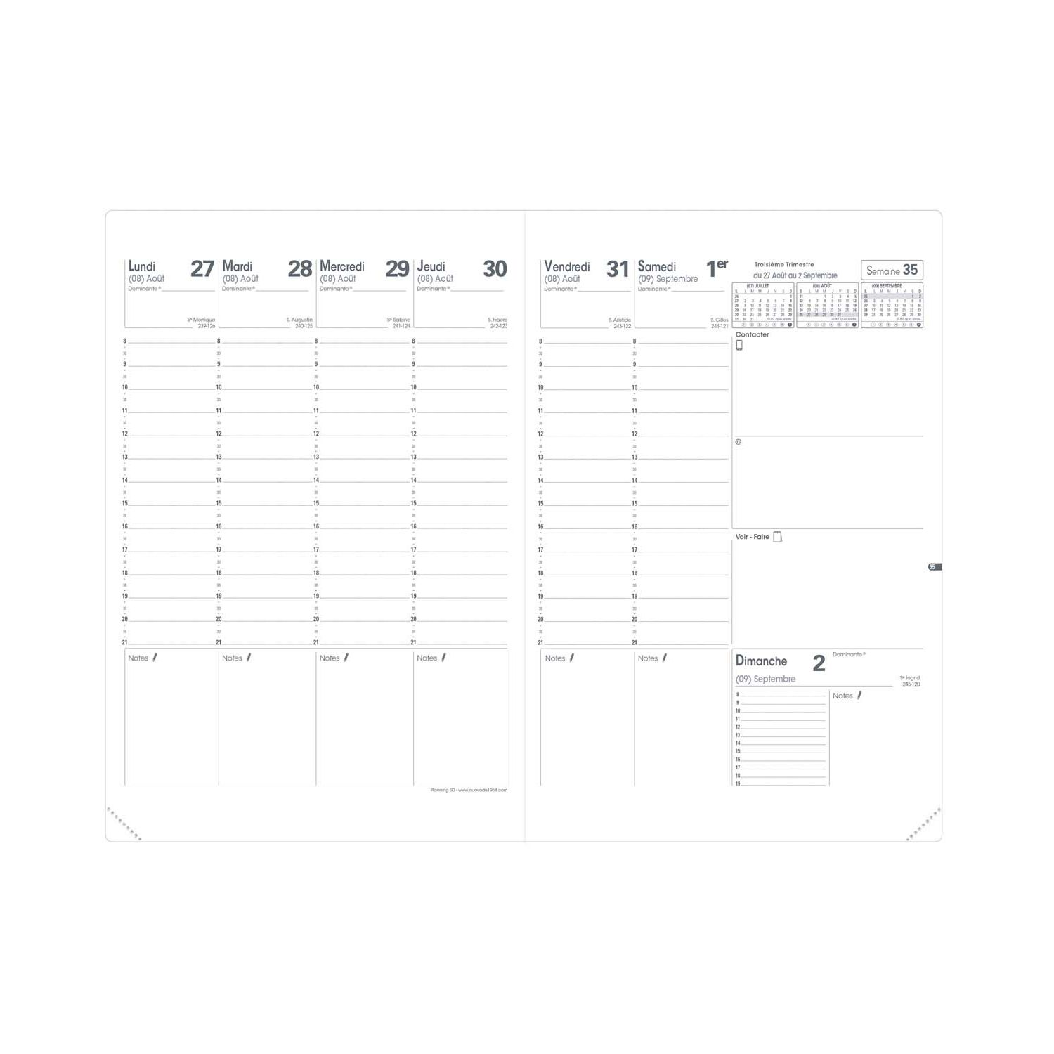Quo Vadis - Agenda 16 mesi - 2026/2027 - Planning SD - da settembre a dicembre - 18x24 cm