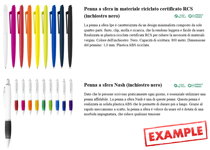 penne personalizzabili